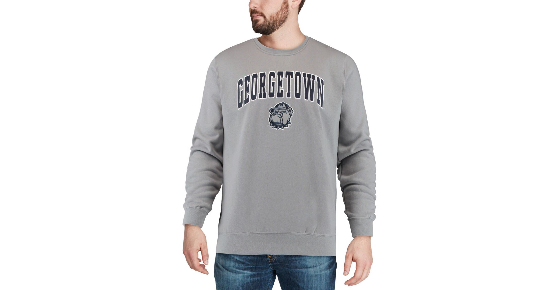 NCAA Georgetown Hoyas Arch & Logo Crew Neck Sweatshirt