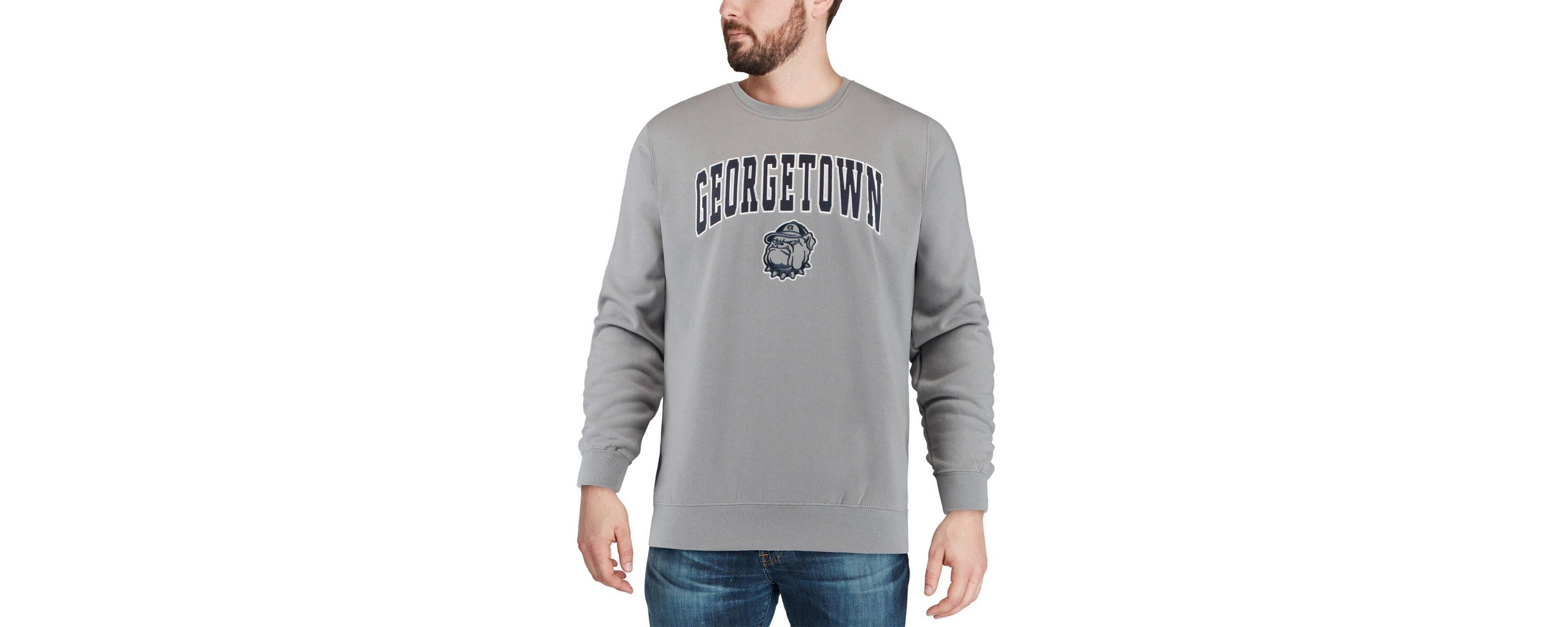 NCAA Georgetown Hoyas Arch & Logo Crew Neck Sweatshirt