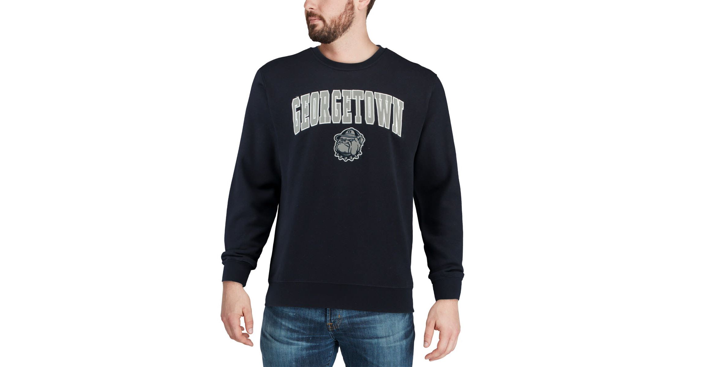 NCAA Georgetown Hoyas Arch & Logo Crew Neck Sweatshirt