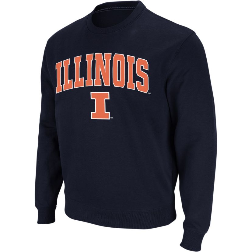 NCAA Illinois Fighting Illini Arch & Logo Crew Neck Sweatshirt
