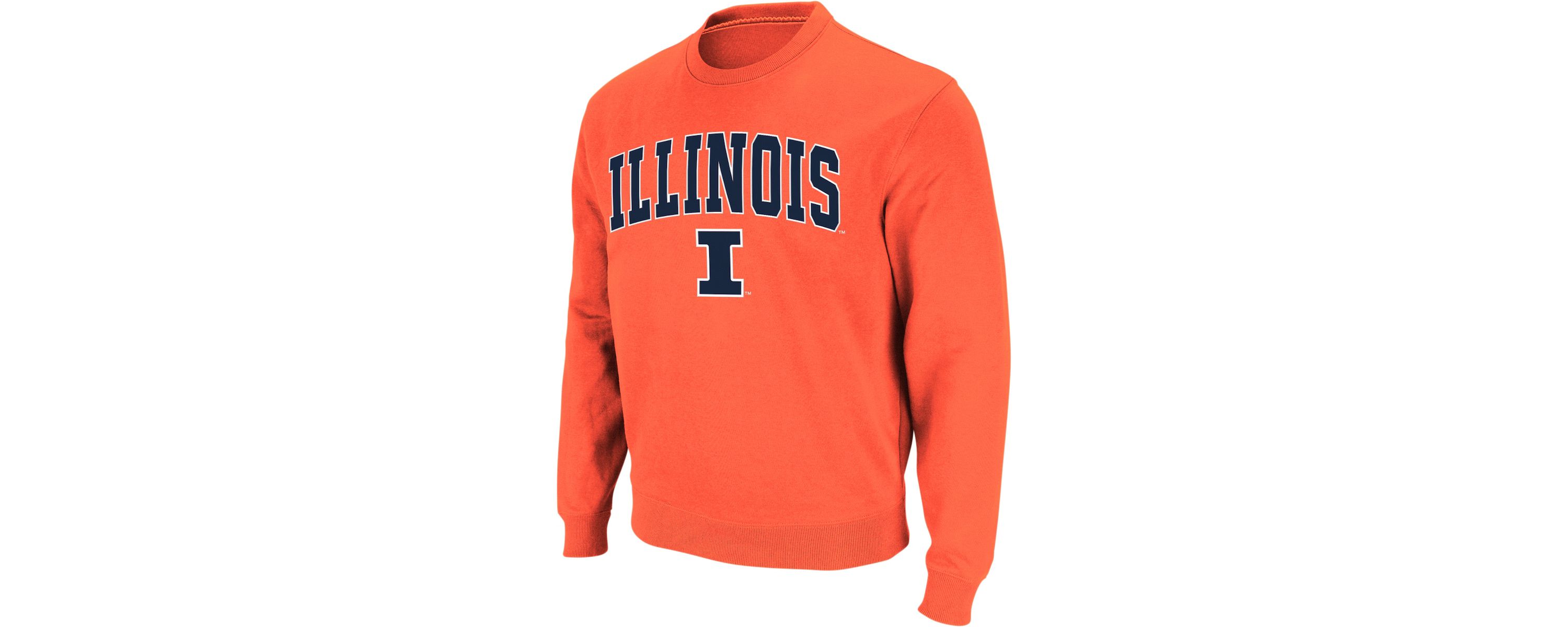 NCAA Illinois Fighting Illini Arch & Logo Crew Neck Sweatshirt
