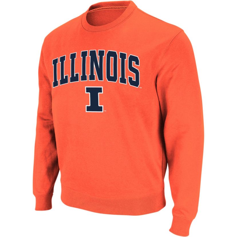 NCAA Illinois Fighting Illini Arch & Logo Crew Neck Sweatshirt