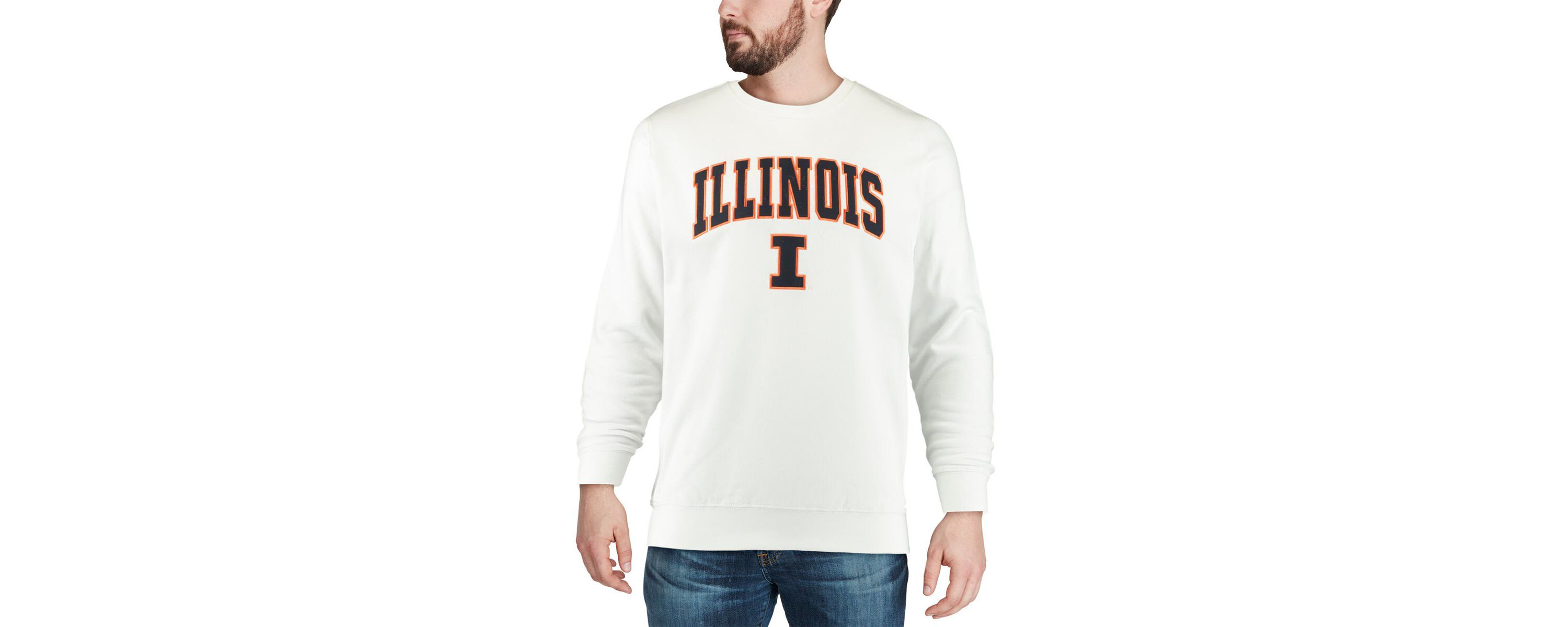 NCAA Illinois Fighting Illini Arch & Logo Crew Neck Sweatshirt