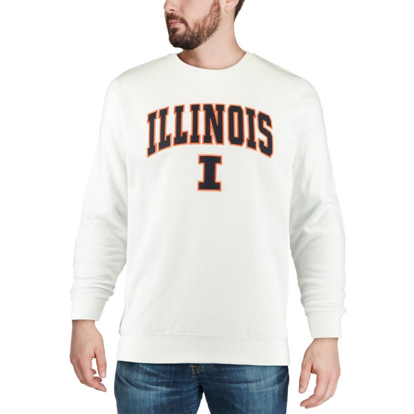 NCAA Illinois Fighting Illini Arch & Logo Crew Neck Sweatshirt