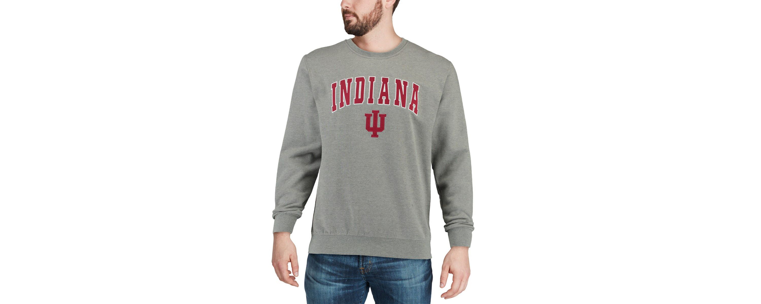 NCAA Indiana Hoosiers Arch & Logo Crew Neck Sweatshirt