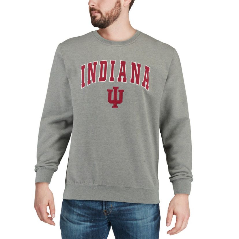 NCAA Indiana Hoosiers Arch & Logo Crew Neck Sweatshirt