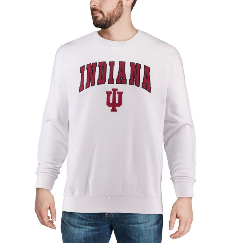 NCAA Indiana Hoosiers Arch & Logo Crew Neck Sweatshirt