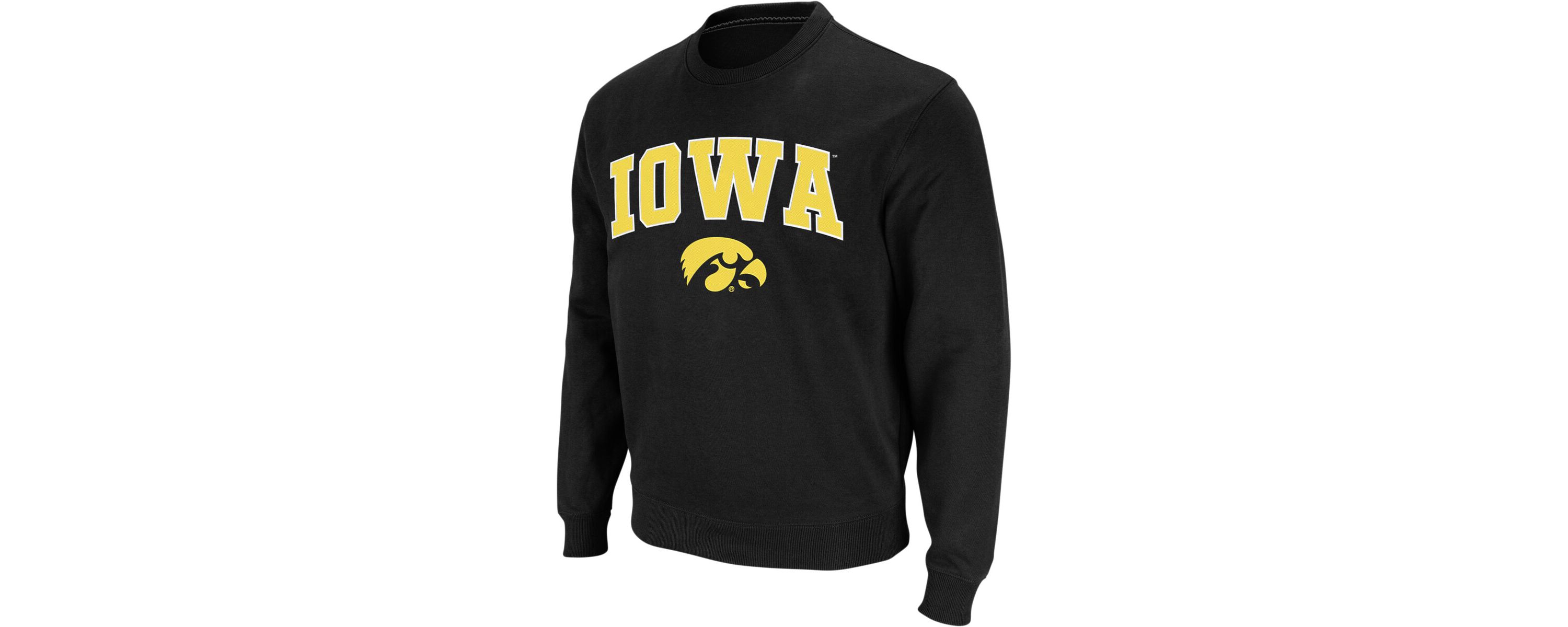 NCAA Iowa Hawkeyes Arch & Logo Crew Neck Sweatshirt