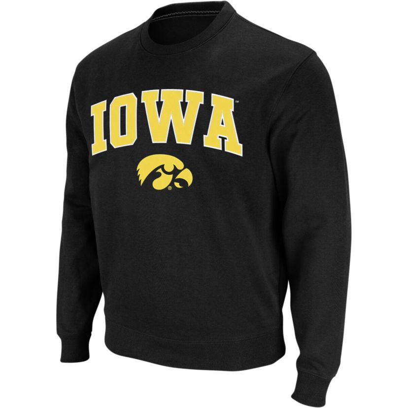 NCAA Iowa Hawkeyes Arch & Logo Crew Neck Sweatshirt