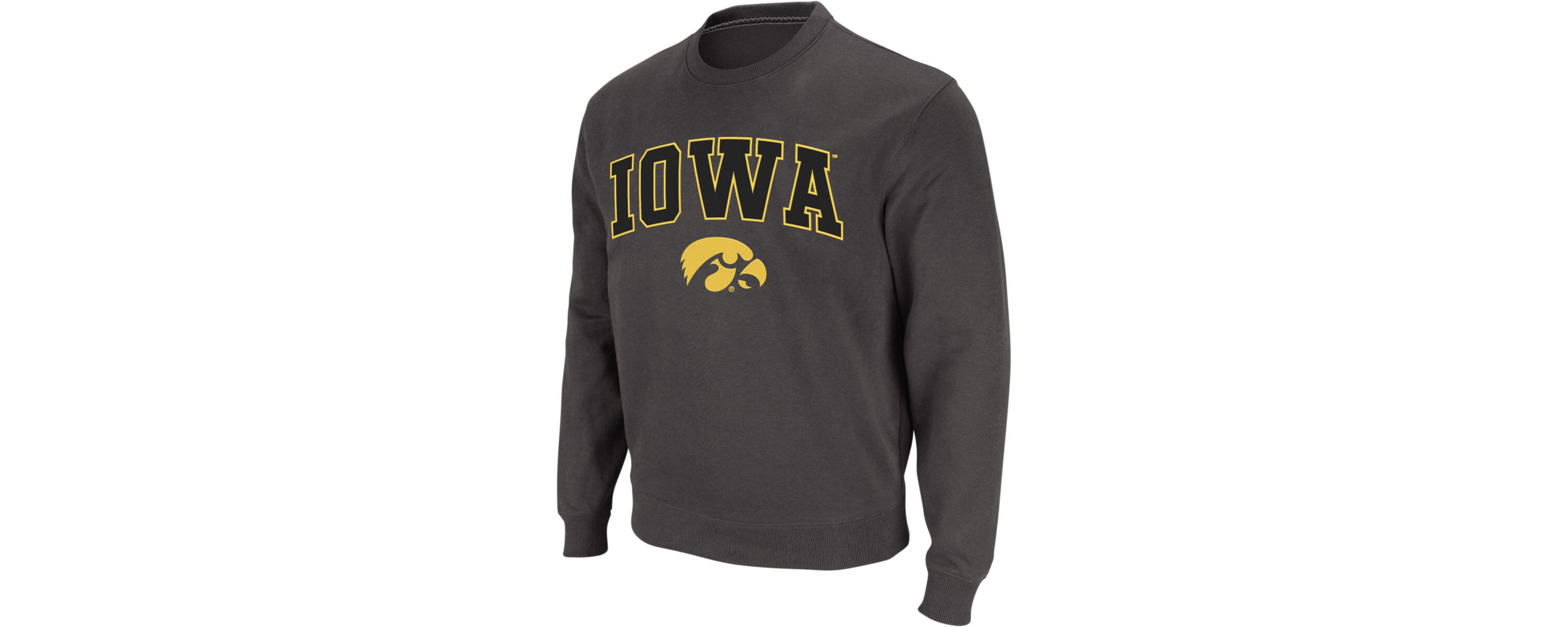 NCAA Iowa Hawkeyes Arch & Logo Crew Neck Sweatshirt