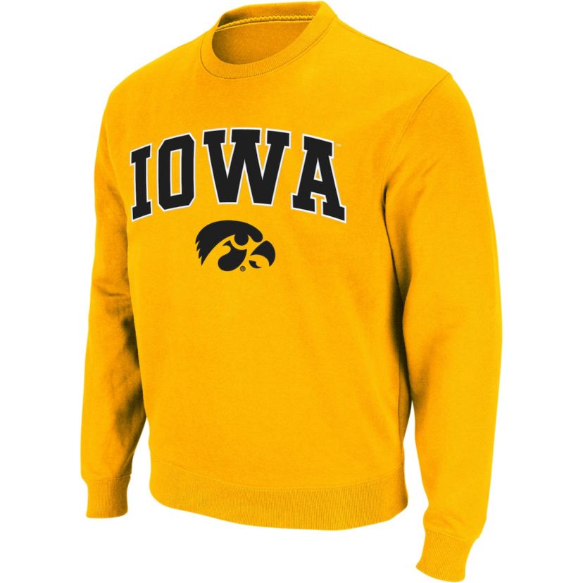 NCAA Iowa Hawkeyes Arch & Logo Crew Neck Sweatshirt