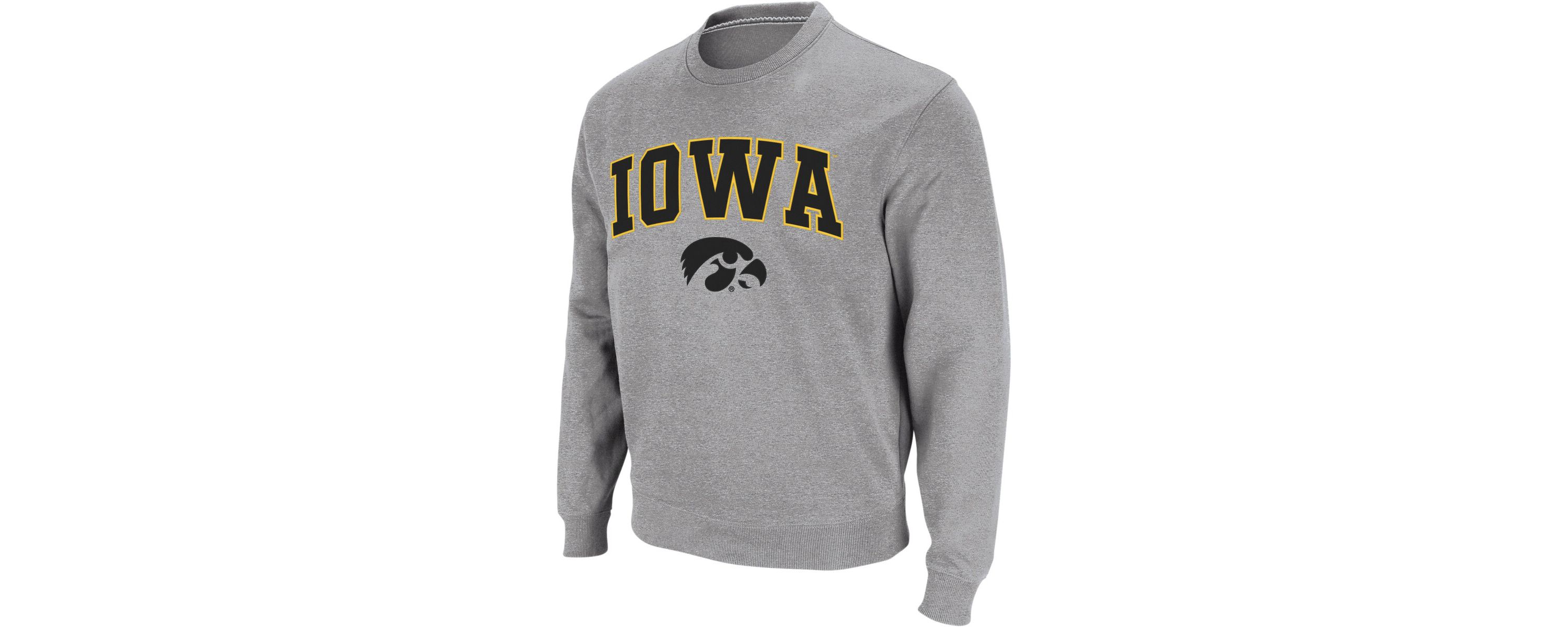 NCAA Iowa Hawkeyes Arch & Logo Crew Neck Sweatshirt