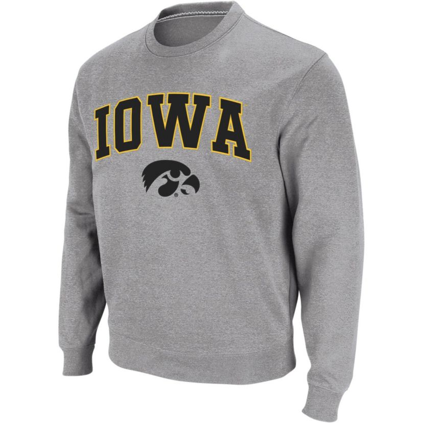 NCAA Iowa Hawkeyes Arch & Logo Crew Neck Sweatshirt