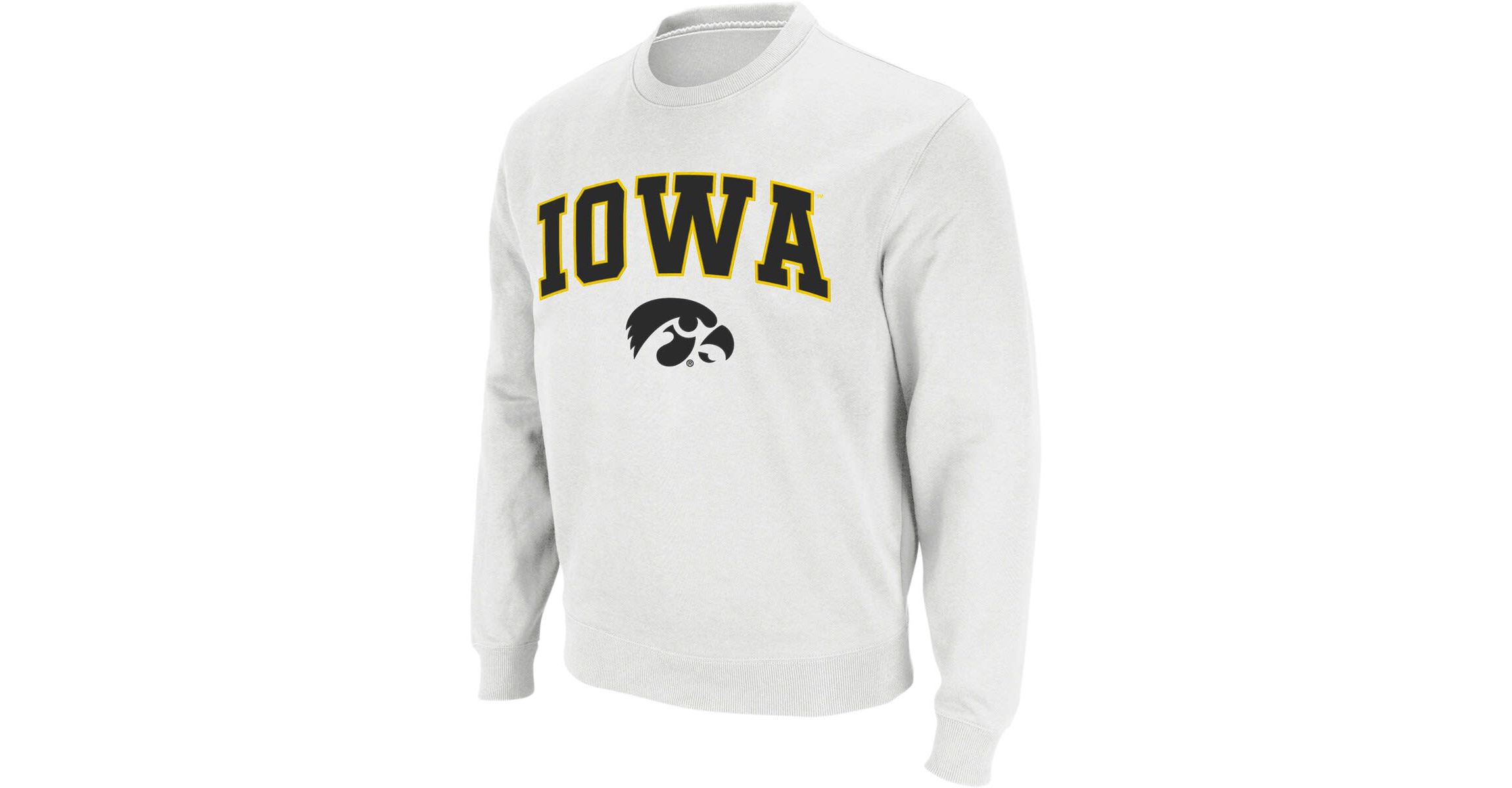 NCAA Iowa Hawkeyes Arch & Logo Crew Neck Sweatshirt