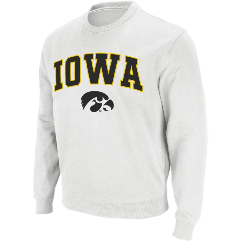 NCAA Iowa Hawkeyes Arch & Logo Crew Neck Sweatshirt