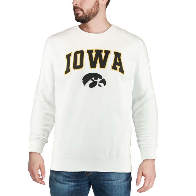 NCAA Iowa Hawkeyes Arch & Logo Crew Neck Sweatshirt
