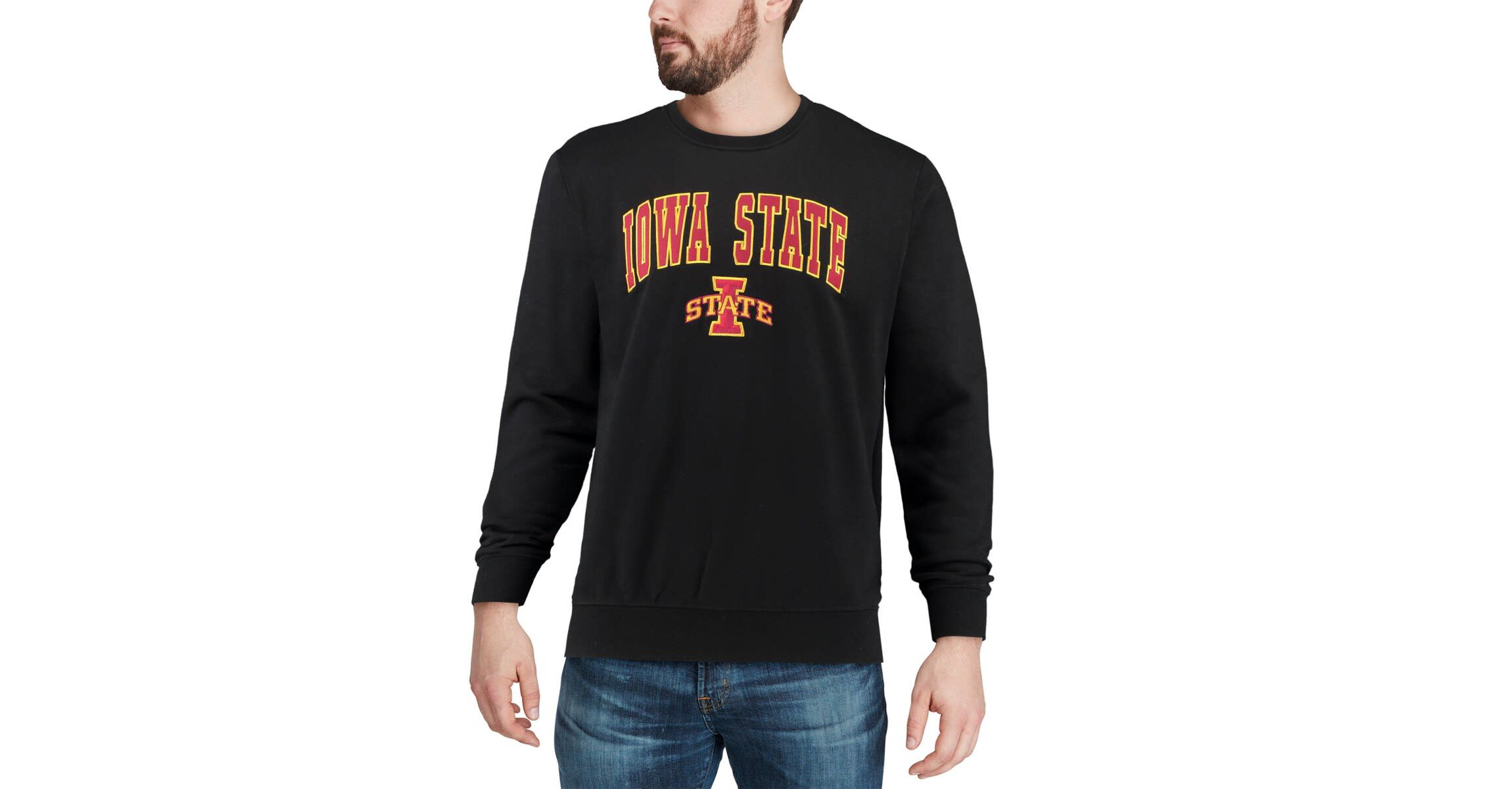NCAA Iowa State Cyclones Arch & Logo Crew Neck Sweatshirt