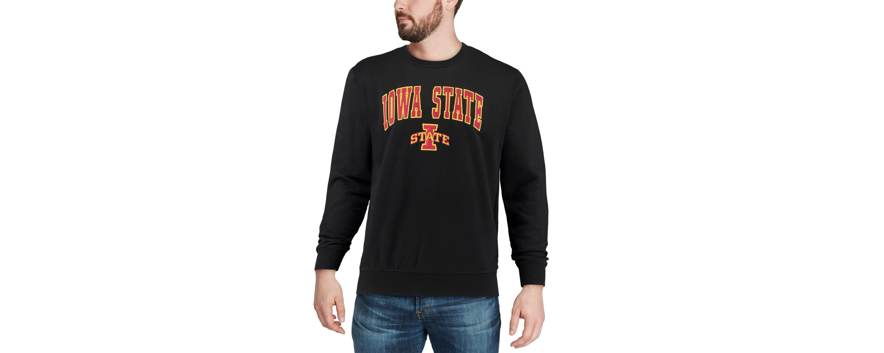 NCAA Iowa State Cyclones Arch & Logo Crew Neck Sweatshirt