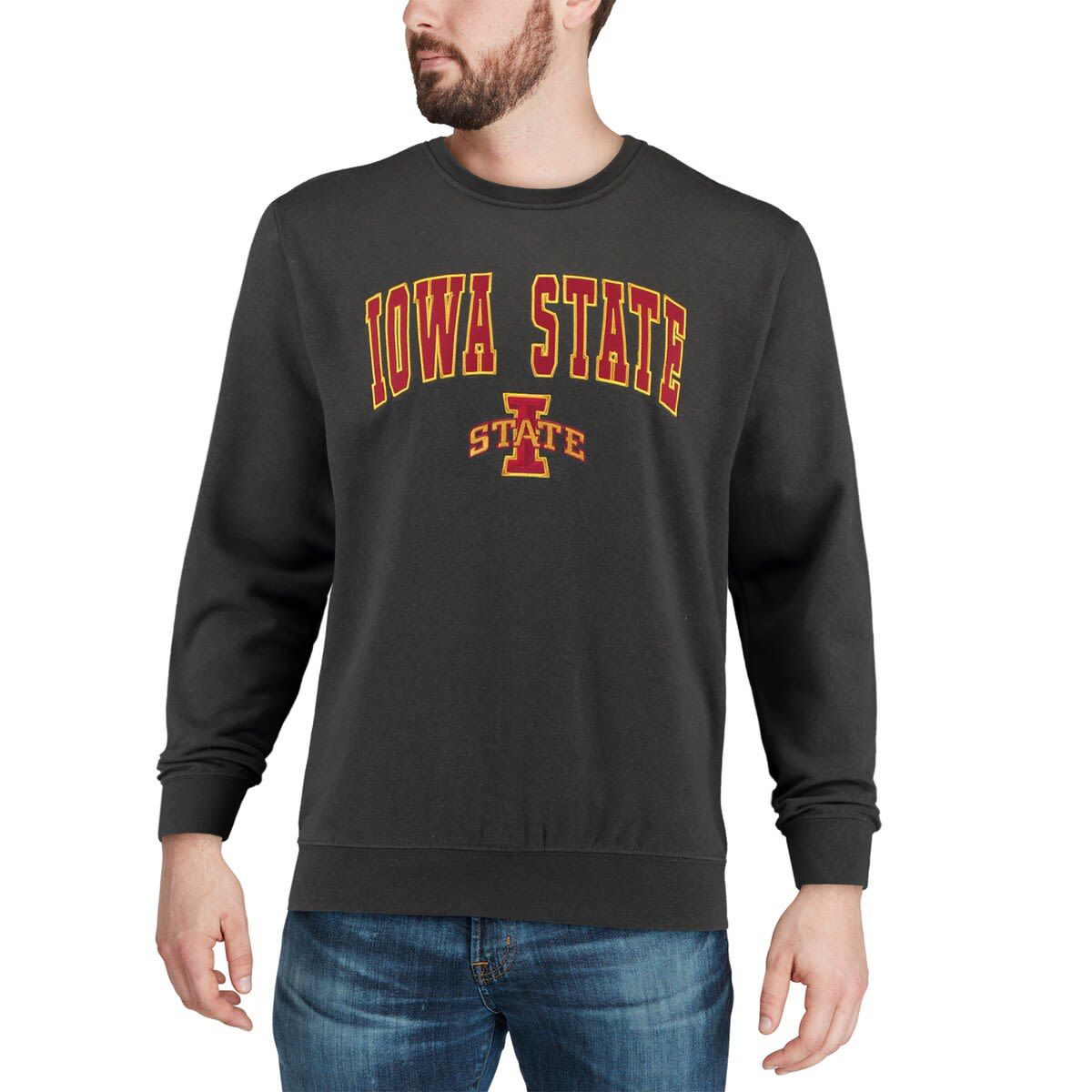 NCAA Iowa State Cyclones Arch & Logo Crew Neck Sweatshirt
