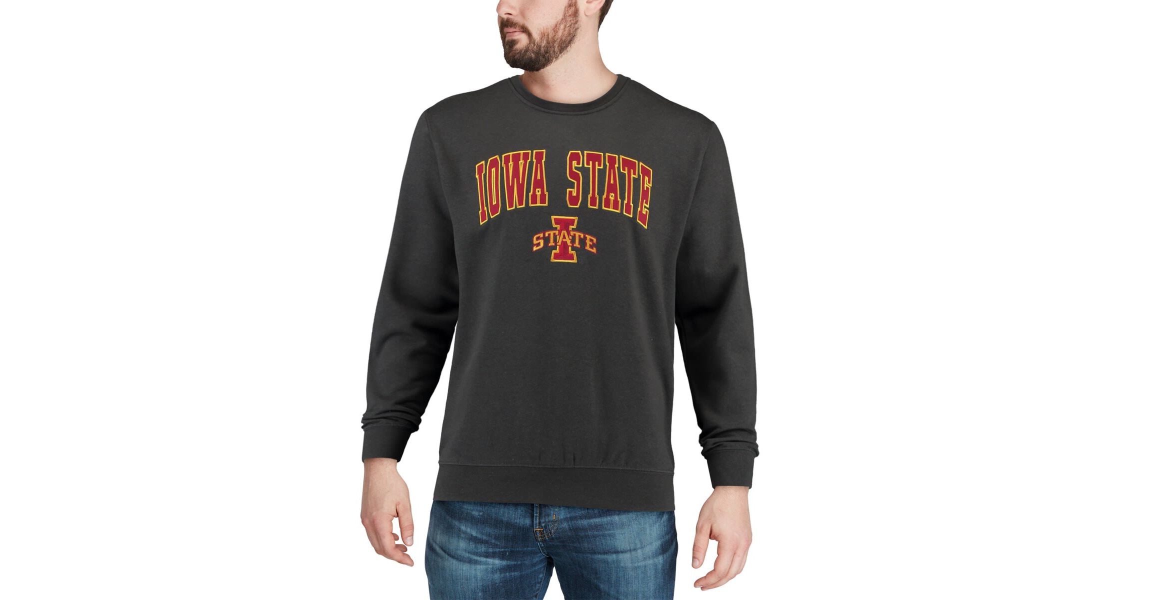 NCAA Iowa State Cyclones Arch & Logo Crew Neck Sweatshirt
