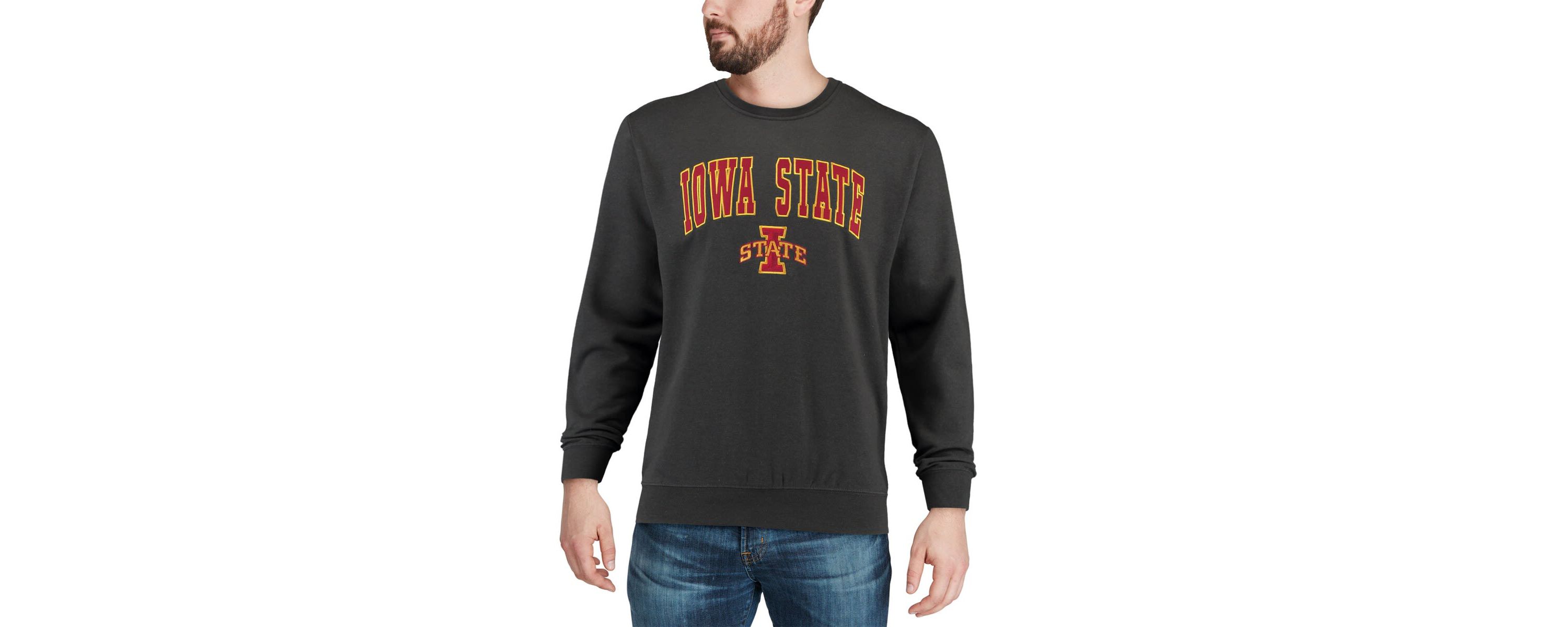 NCAA Iowa State Cyclones Arch & Logo Crew Neck Sweatshirt