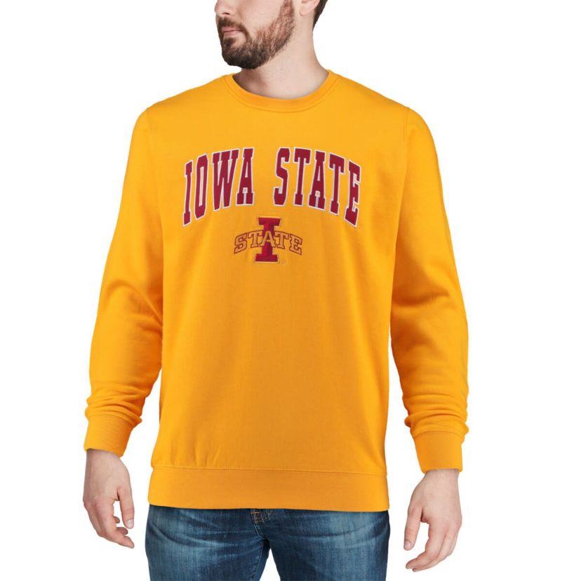 NCAA Iowa State Cyclones Arch & Logo Crew Neck Sweatshirt