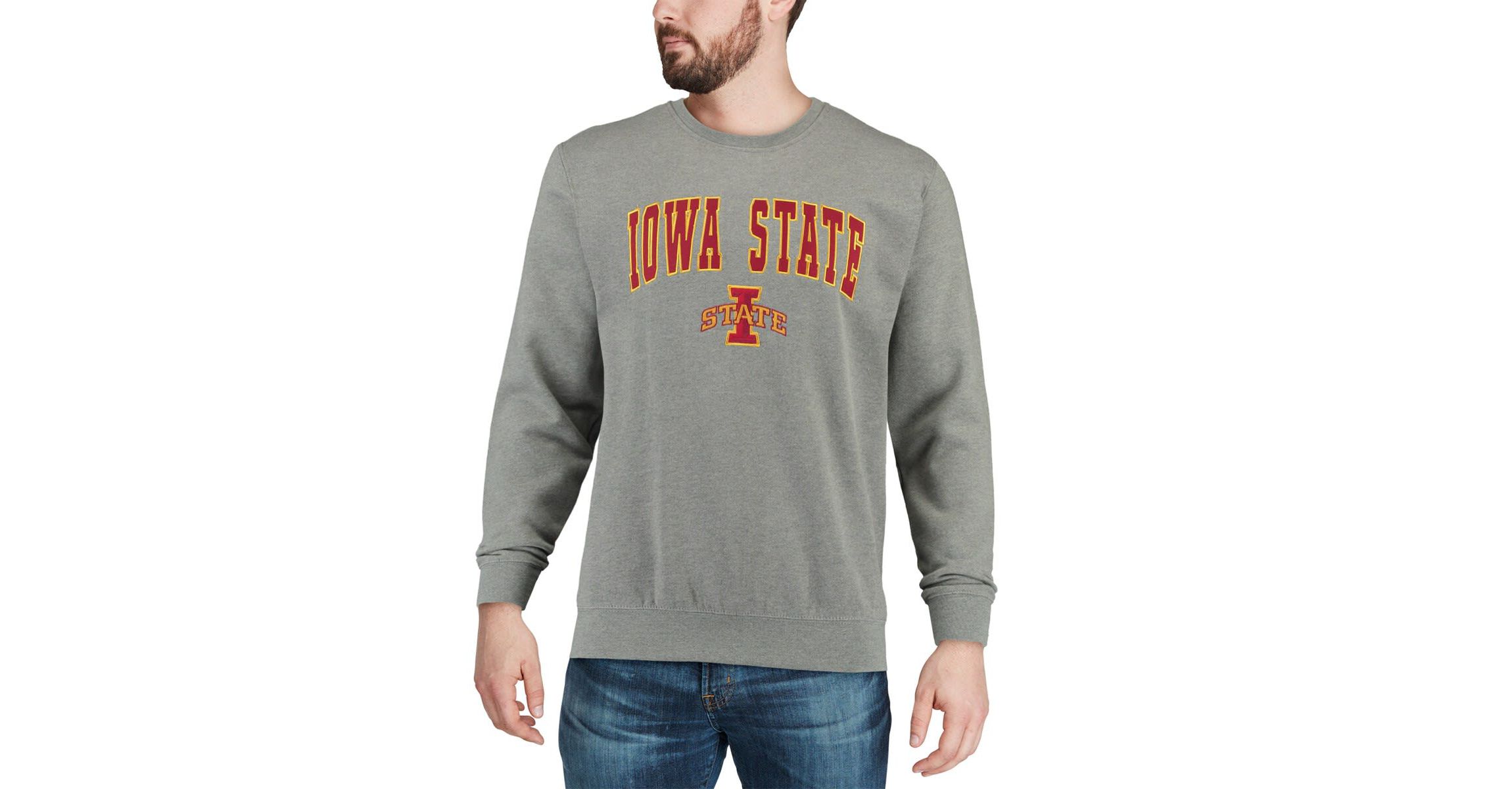 NCAA Iowa State Cyclones Arch & Logo Crew Neck Sweatshirt