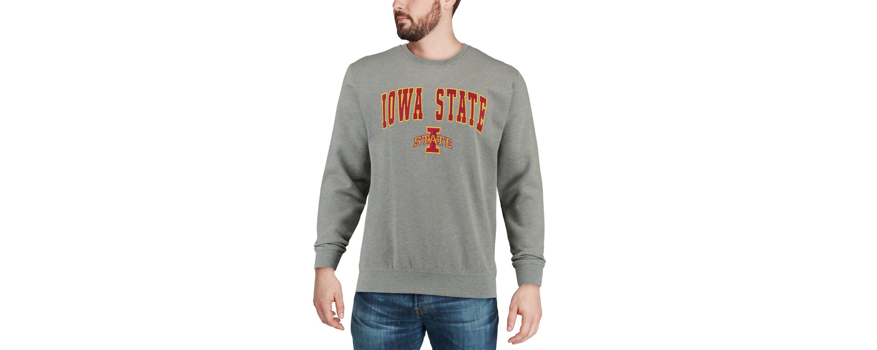 NCAA Iowa State Cyclones Arch & Logo Crew Neck Sweatshirt