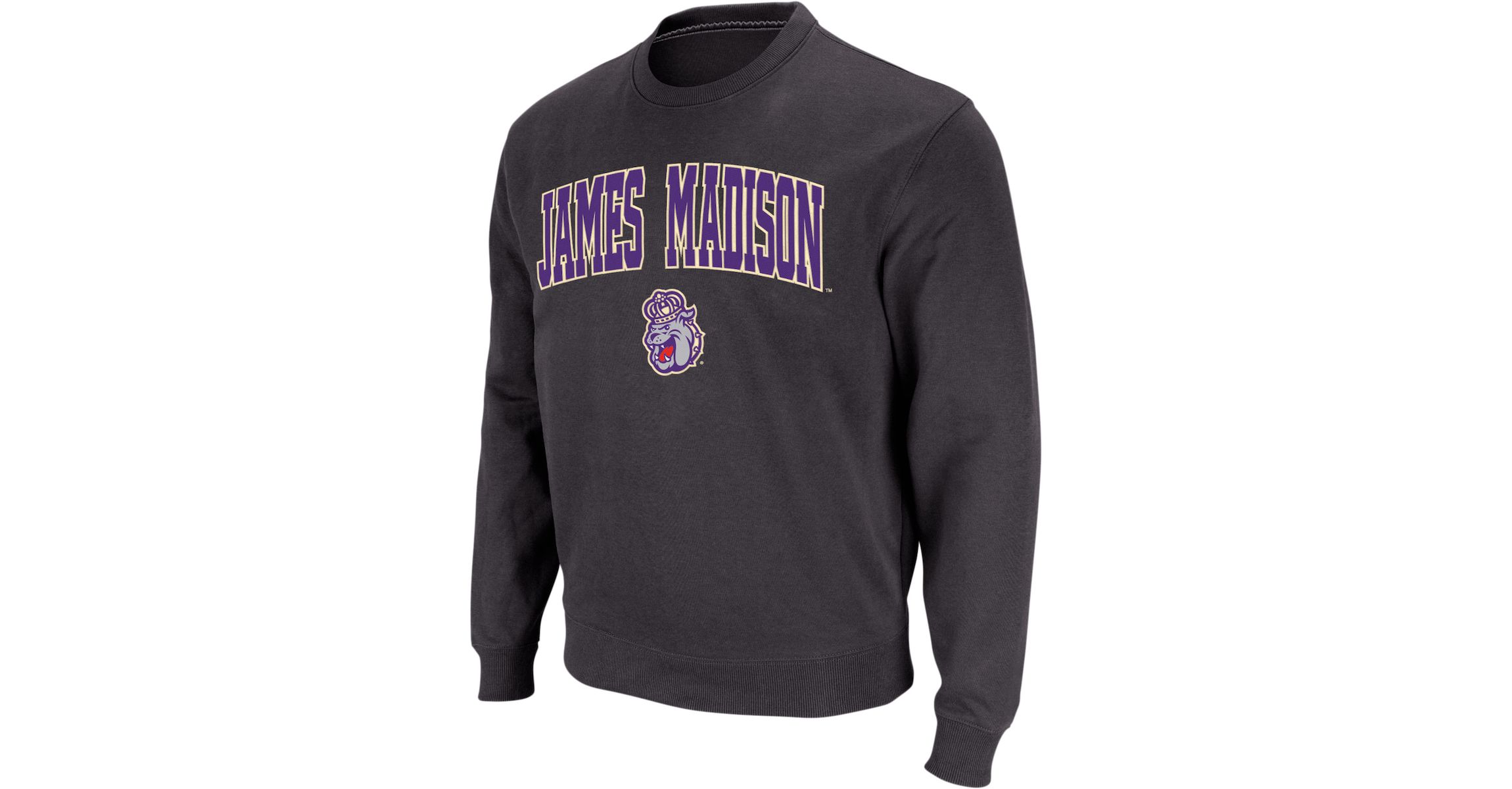 NCAA James Madison Dukes Arch & Logo Crew Neck Sweatshirt