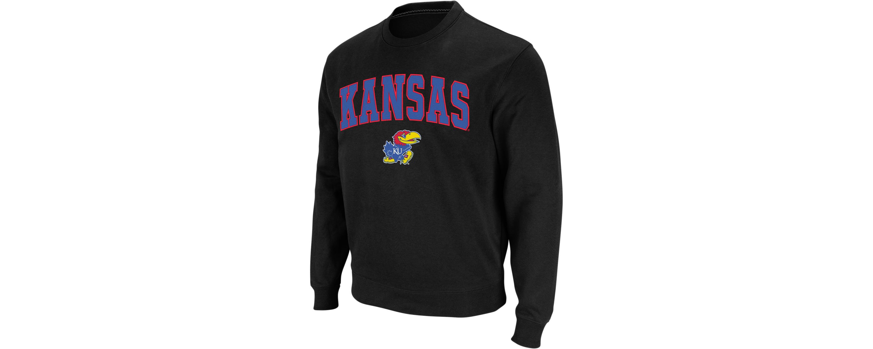 NCAA Kansas Jayhawks Arch & Logo Crew Neck Sweatshirt
