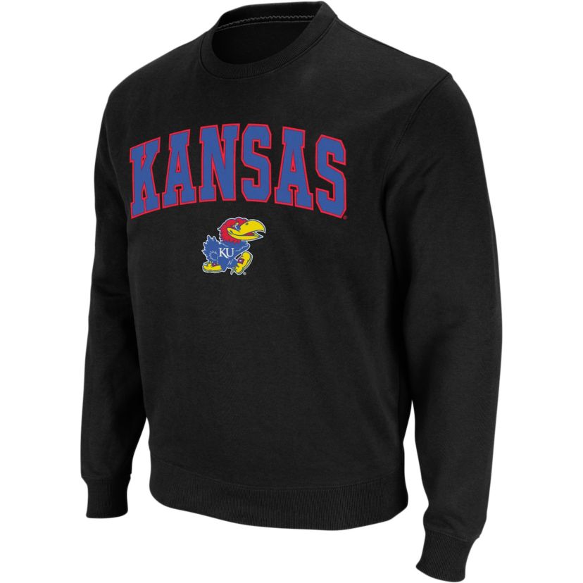 NCAA Kansas Jayhawks Arch & Logo Crew Neck Sweatshirt