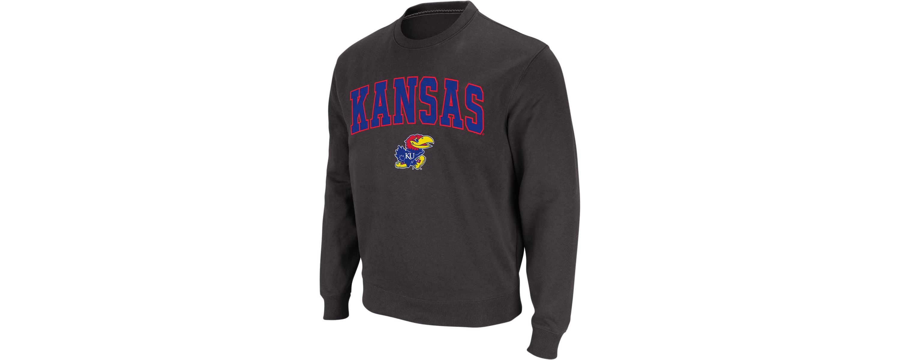 NCAA Kansas Jayhawks Arch & Logo Crew Neck Sweatshirt