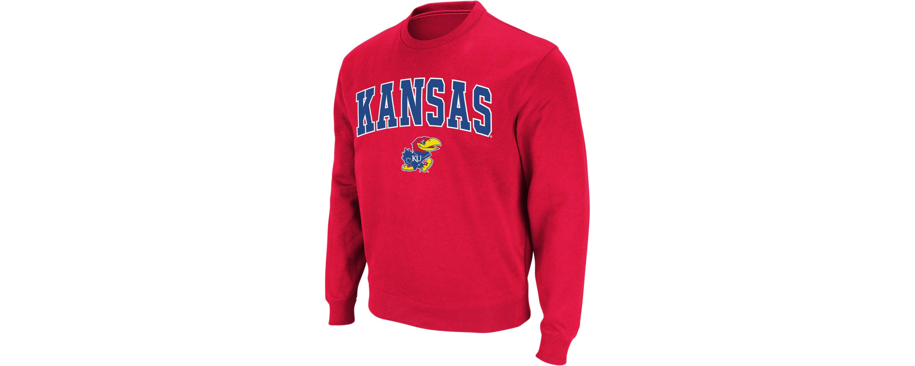 NCAA Kansas Jayhawks Arch & Logo Crew Neck Sweatshirt