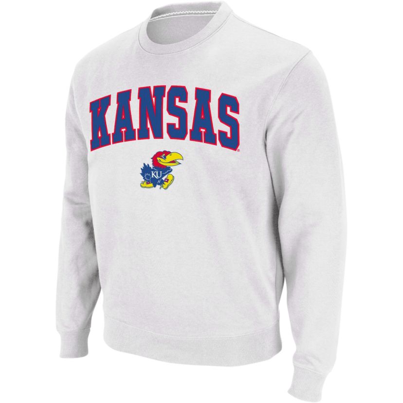 NCAA Kansas Jayhawks Arch & Logo Crew Neck Sweatshirt