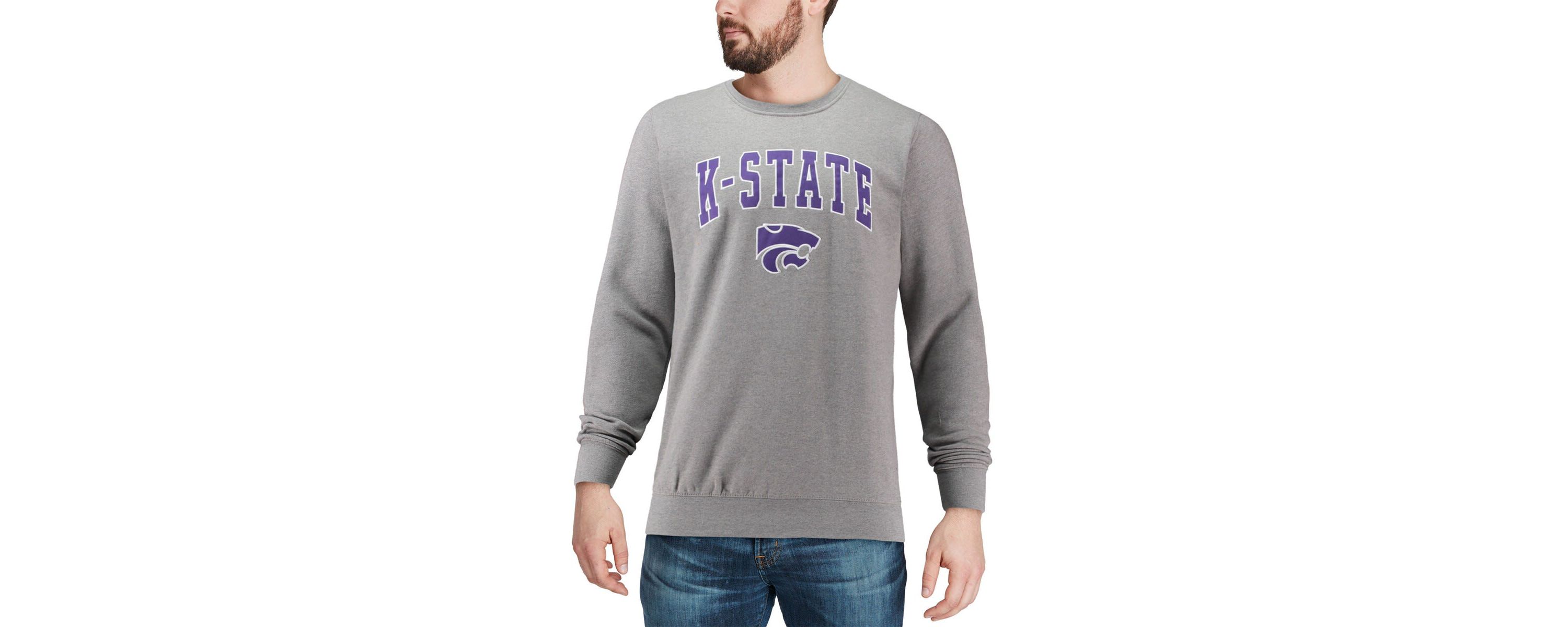 NCAA Kansas State Wildcats Arch & Logo Crew Neck Sweatshirt