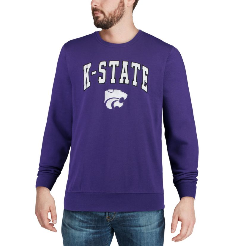 NCAA Kansas State Wildcats Arch & Logo Crew Neck Sweatshirt