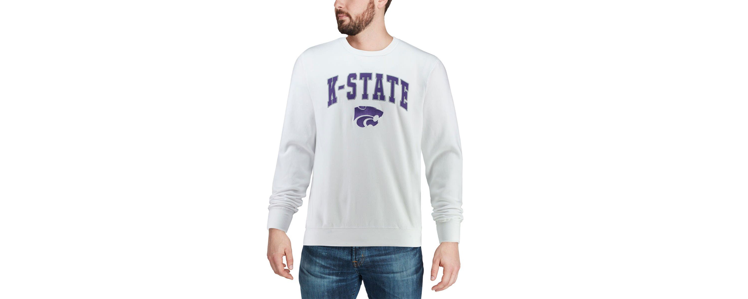 NCAA Kansas State Wildcats Arch & Logo Crew Neck Sweatshirt