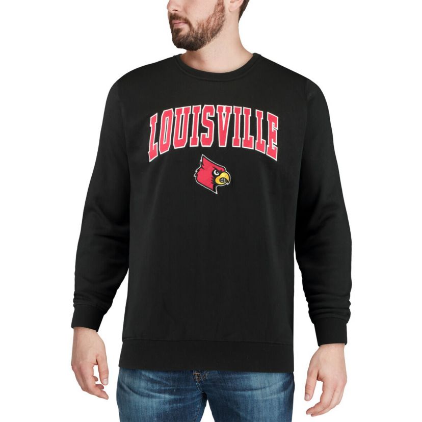 NCAA Louisville Cardinals Arch & Logo Crew Neck Sweatshirt