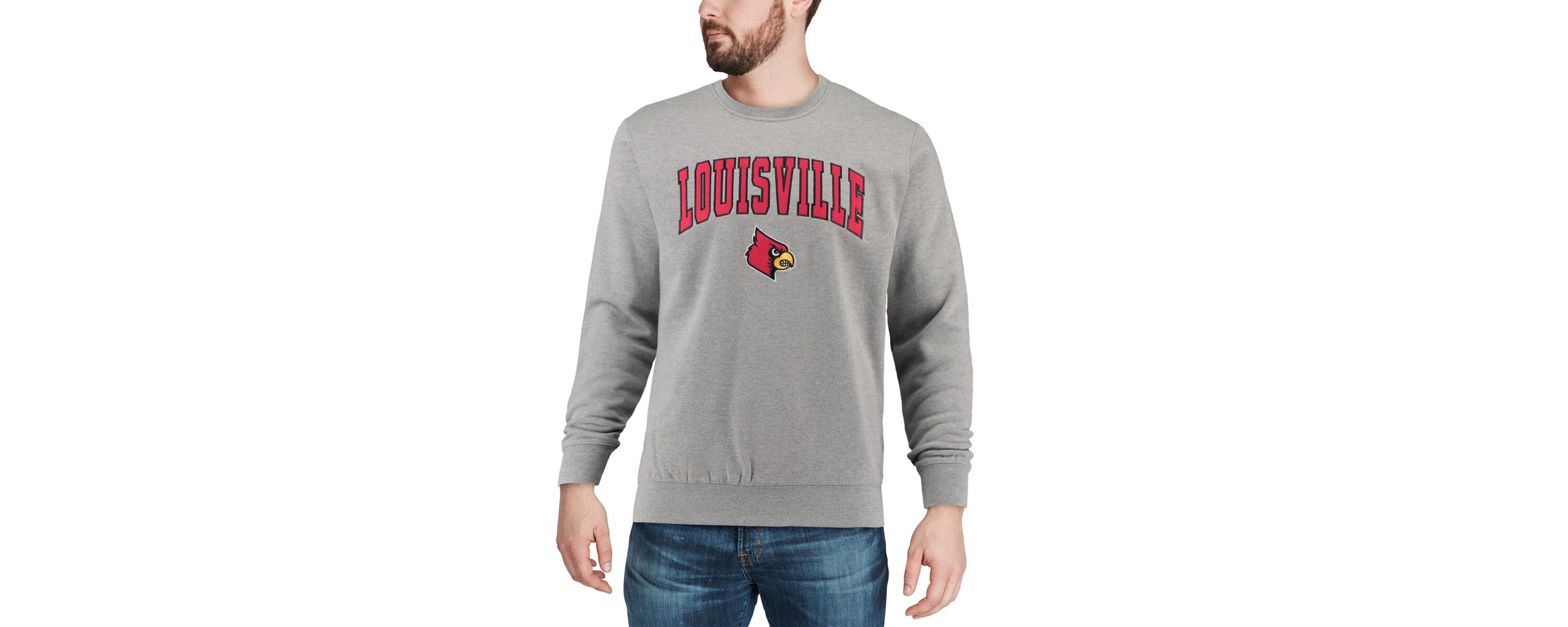 NCAA Louisville Cardinals Arch & Logo Crew Neck Sweatshirt