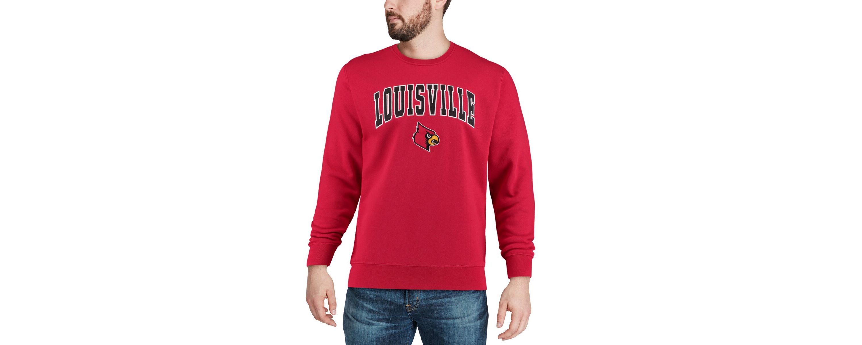 NCAA Louisville Cardinals Arch & Logo Crew Neck Sweatshirt