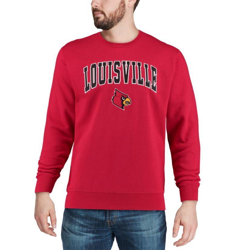 NCAA Louisville Cardinals Arch & Logo Crew Neck Sweatshirt