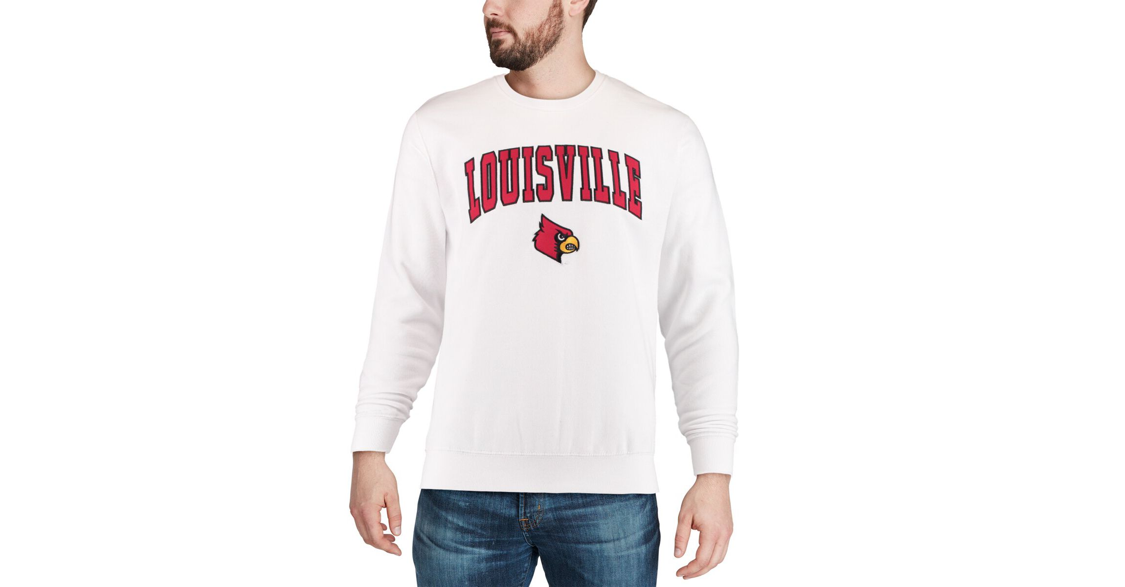 NCAA Louisville Cardinals Arch & Logo Crew Neck Sweatshirt