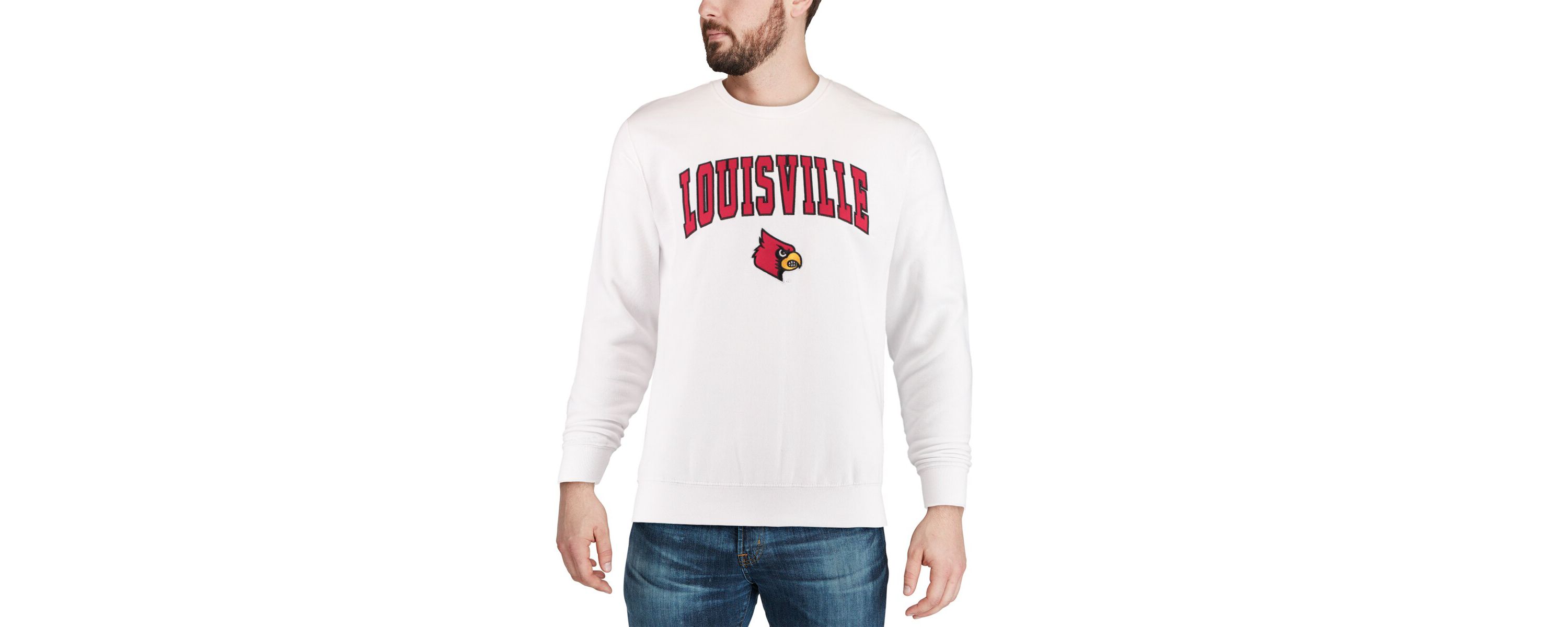 NCAA Louisville Cardinals Arch & Logo Crew Neck Sweatshirt