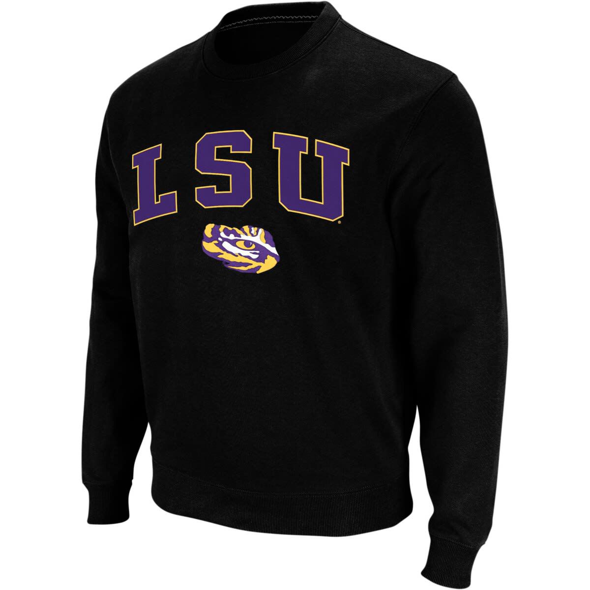 NCAA LSU Tigers Arch & Logo Crew Neck Sweatshirt