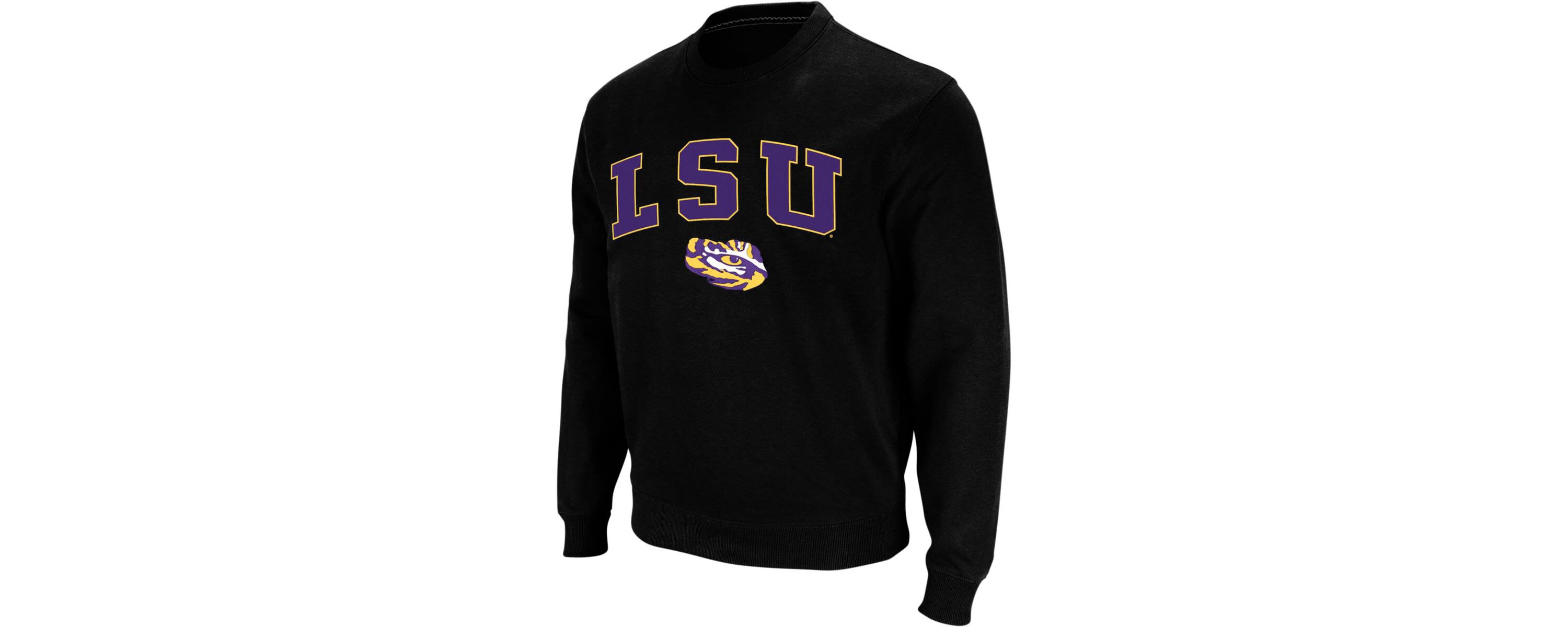 NCAA LSU Tigers Arch & Logo Crew Neck Sweatshirt