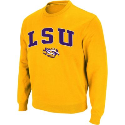 NCAA LSU Tigers Arch & Logo Crew Neck Sweatshirt