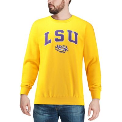 NCAA LSU Tigers Arch & Logo Crew Neck Sweatshirt