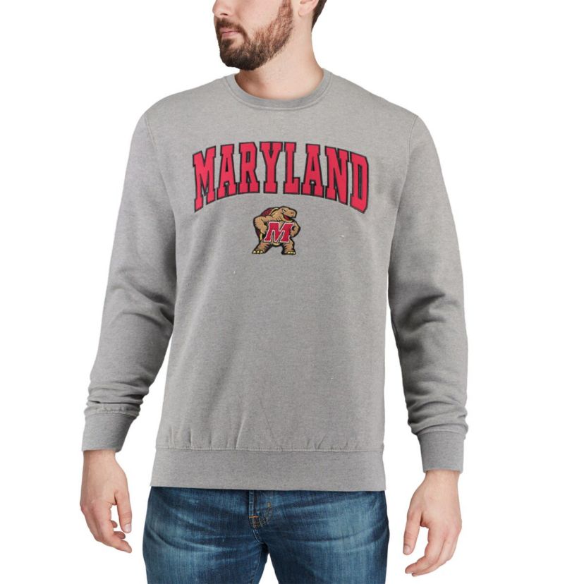 NCAA Maryland Terrapins Arch & Logo Crew Neck Sweatshirt