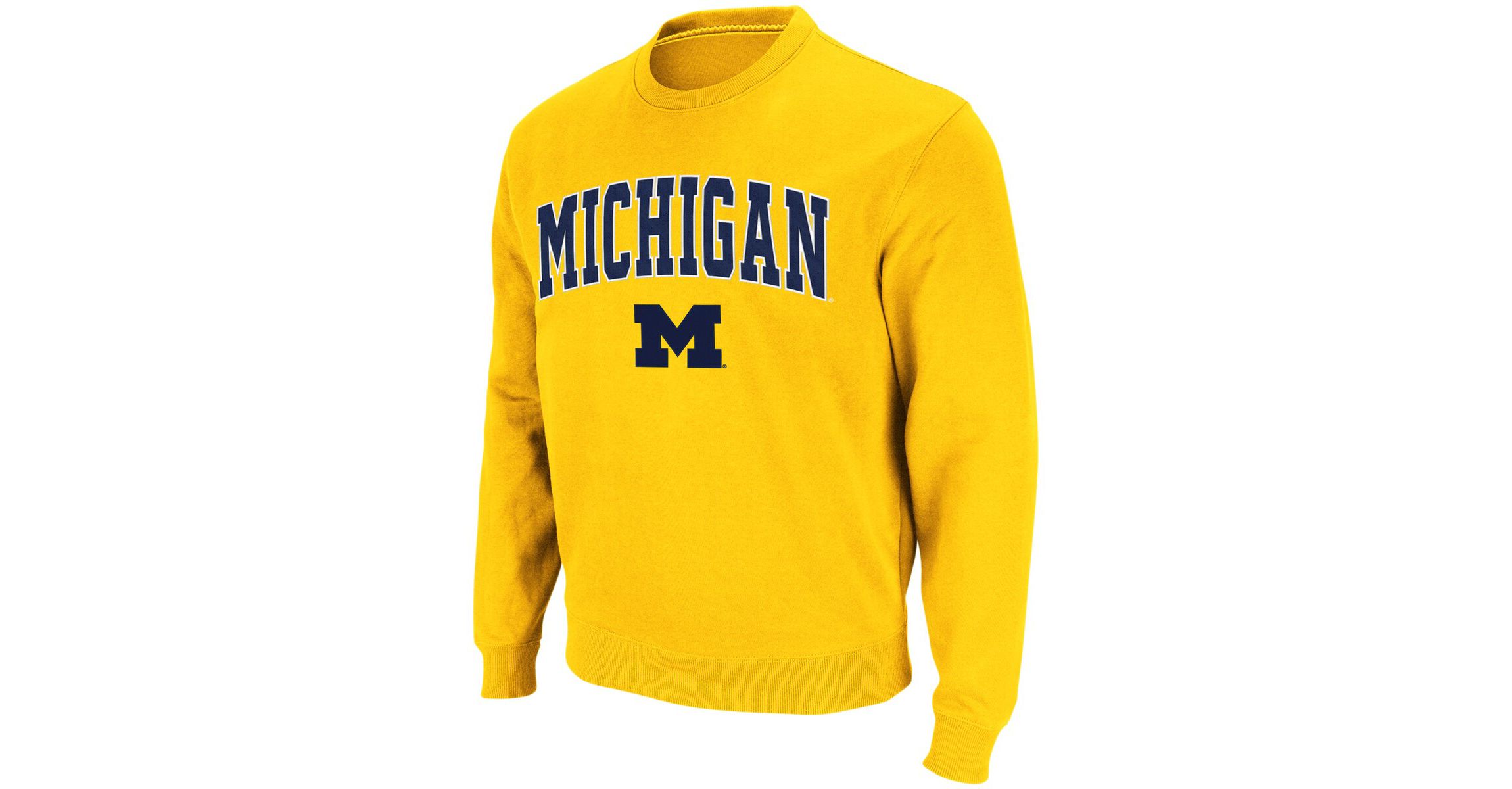 NCAA Michigan Wolverines Arch & Logo Crew Neck Sweatshirt