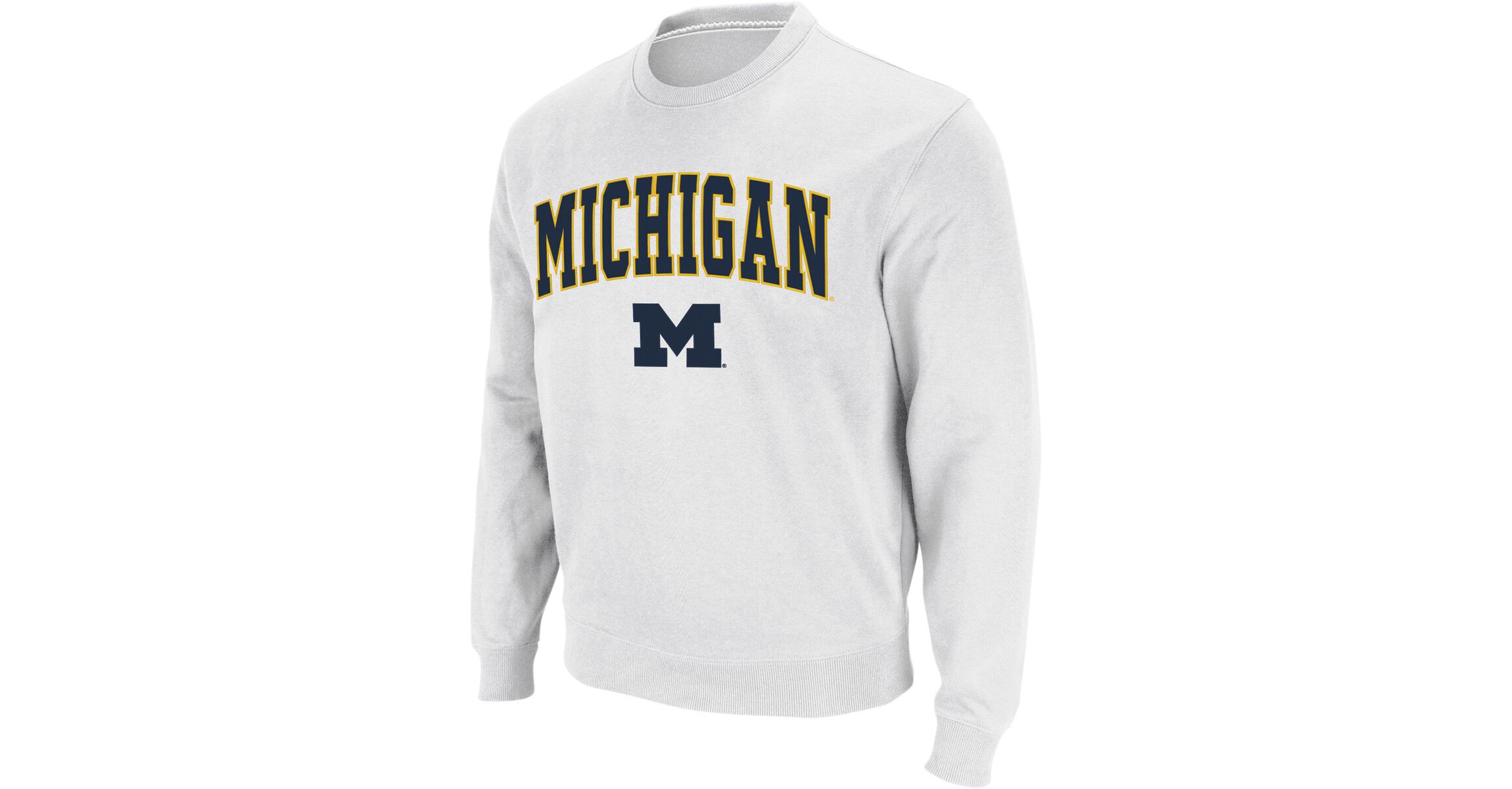 NCAA Michigan Wolverines Arch & Logo Crew Neck Sweatshirt